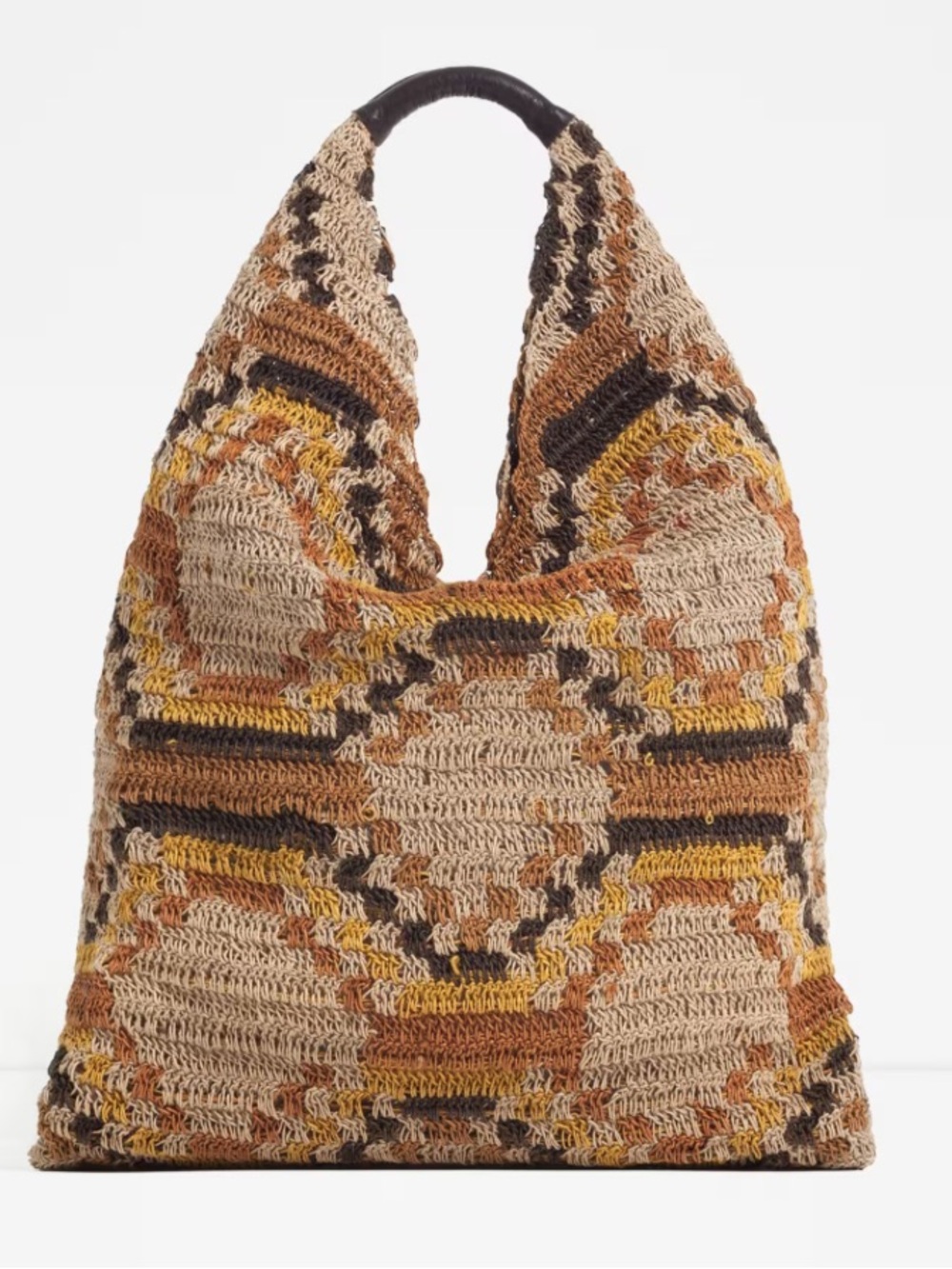 ZARA RAFFIA BUCKET WOVEN HOBO BAG